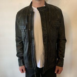 Lucky Brand Black Label Dark Brown Leather Jacket
